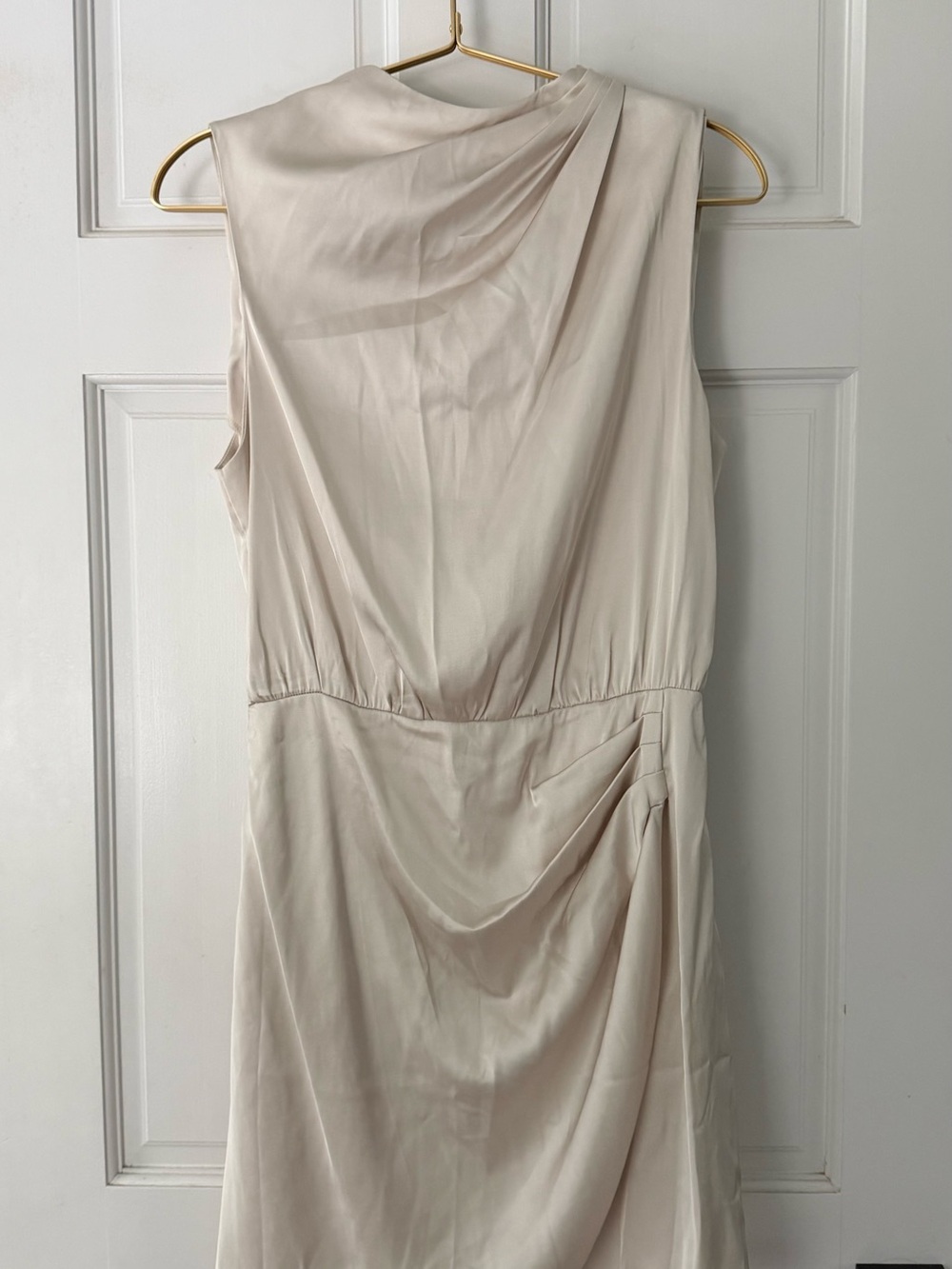 Abercrombie & Fitch Sleeveless Draped Cream Dress Size Medium